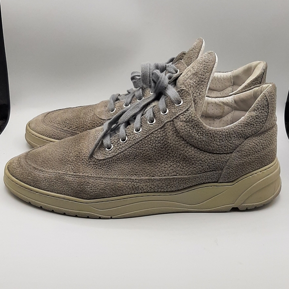 Filling Pieces Gray Leather Sneakers Men's US 11 EU 44 Handcrafted in Portugal - Picture 4 of 10